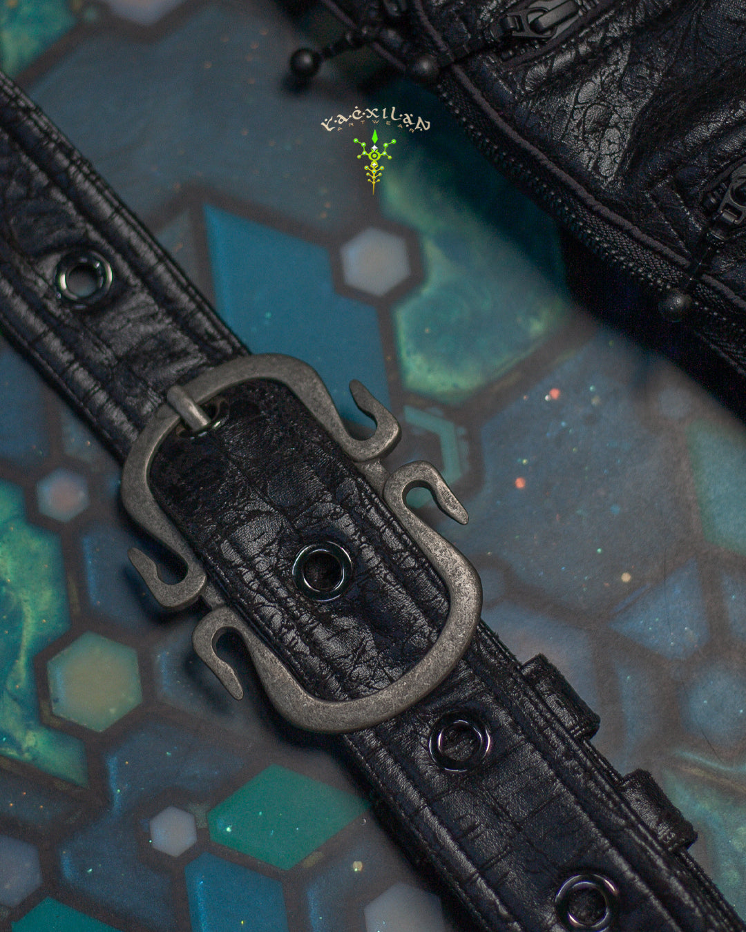 Botta Bag Mini / Fake Leather Hook Buckle - BLAK CROCODILE